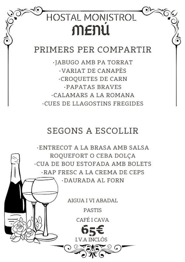 Menú restaurante monistrol 1