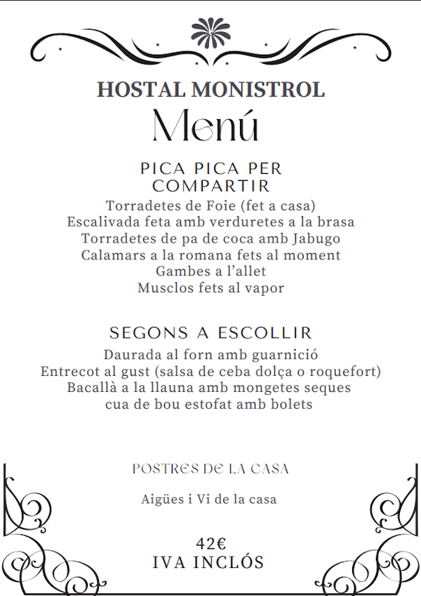 Menú restaurante monistrol 2